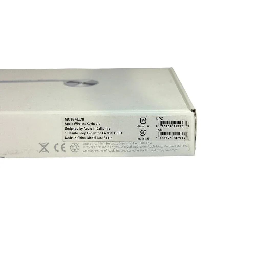 Apple Wireless Keyboard A1314 MC184LL/B Bluetooth Aluminum Keyboard-Original Box